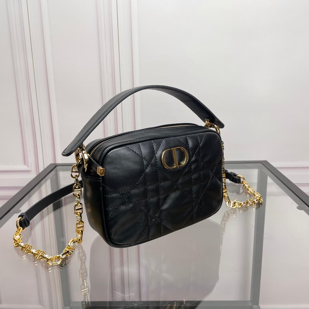 small D*or caro top handle camera bag
