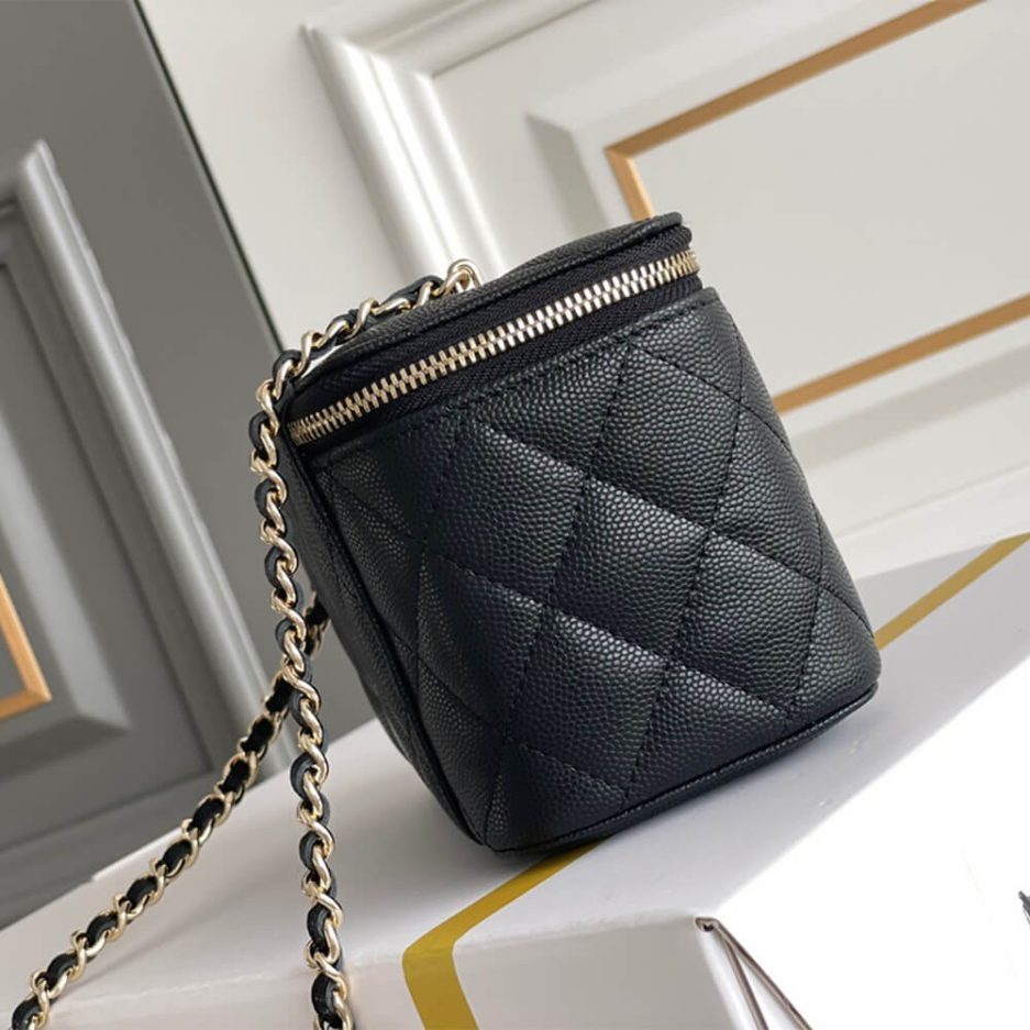 Ch*el long box cosmetic bag