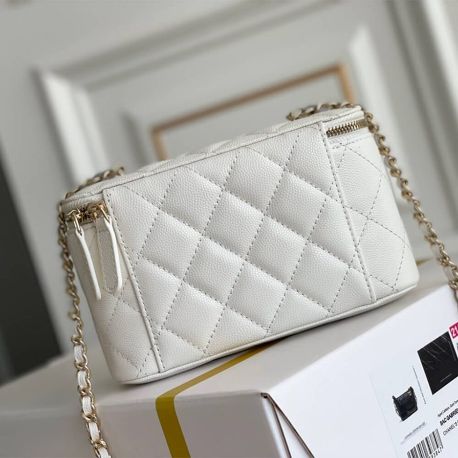 Ch*el long box cosmetic bag
