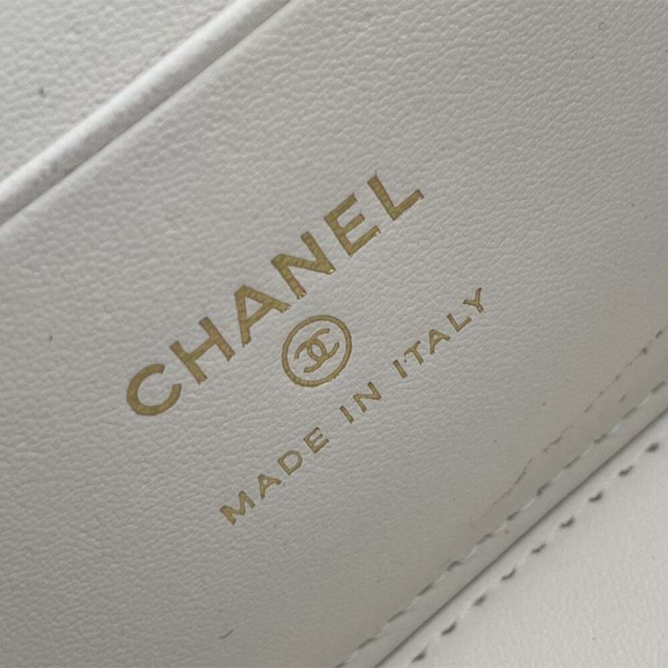 Ch*el long box cosmetic bag