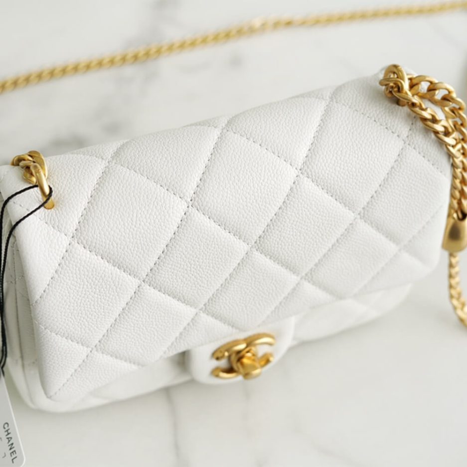 Ch*el love gold ball chain shoulder bag