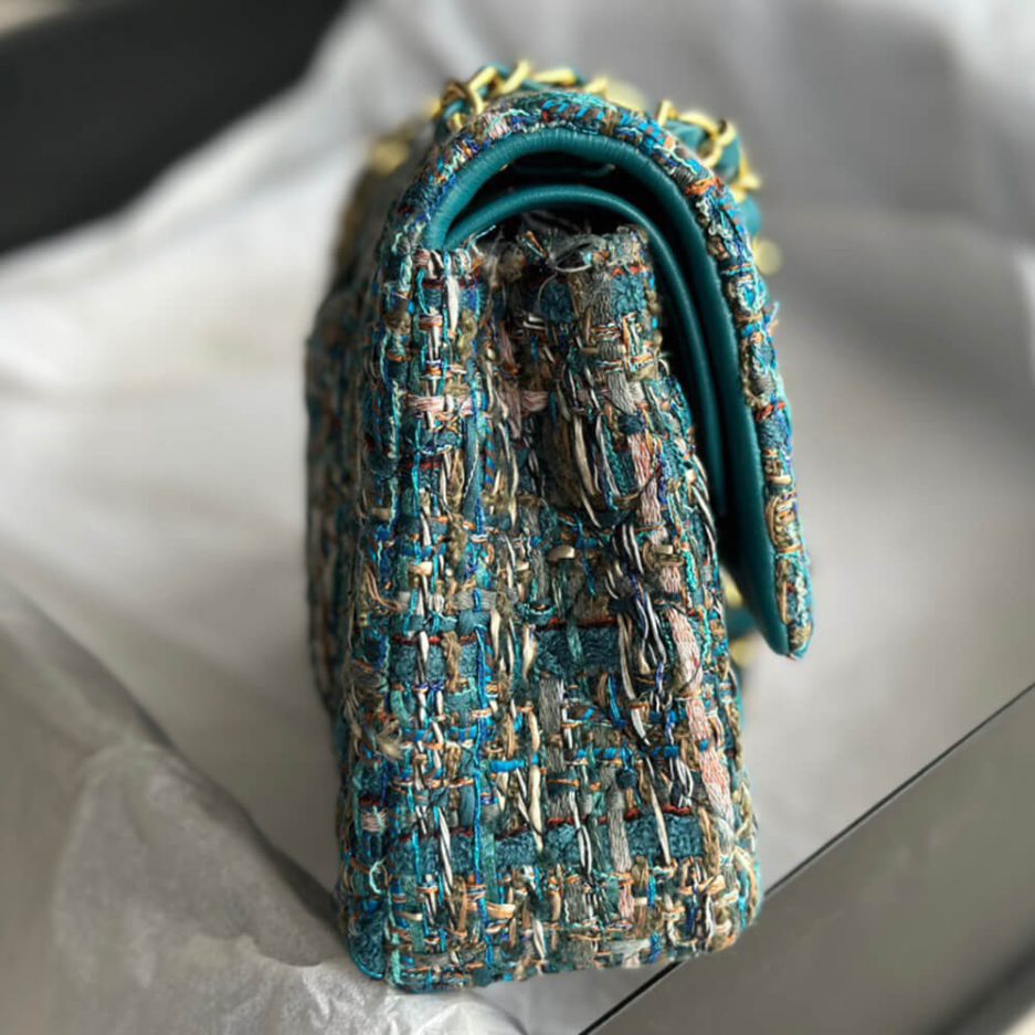 Ch*el tweed medium classic flap bag