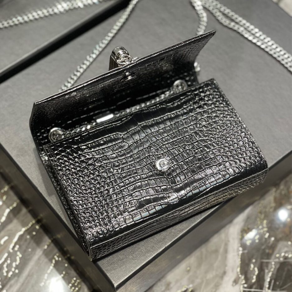 YSL KATE EMBOSSED SHOULDER BAG