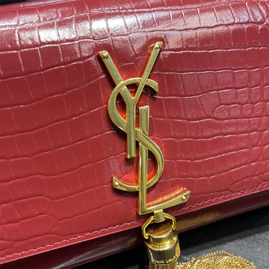YSL KATE EMBOSSED SHOULDER BAG