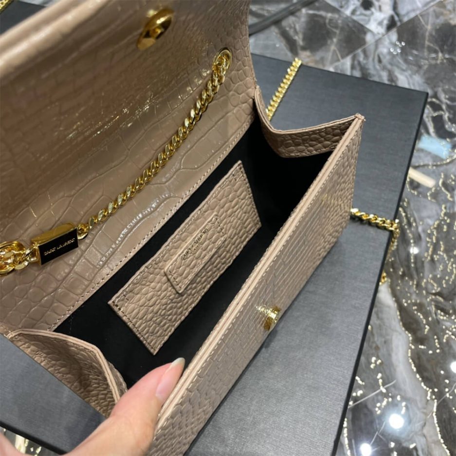 YSL KATE EMBOSSED SHOULDER BAG