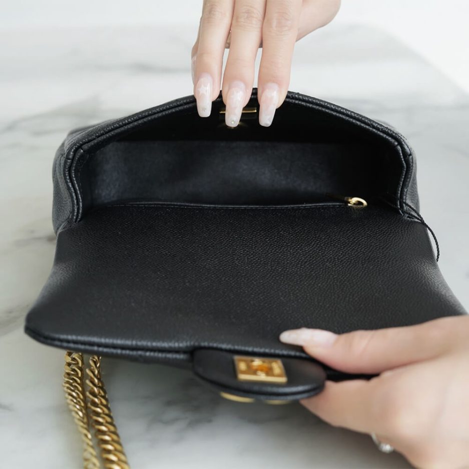 Ch*el love gold ball chain shoulder bag