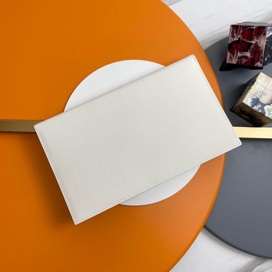 YSL UPTOWN POUCH IN GRAIN DE POUDRE EMBOSSED LEATHER