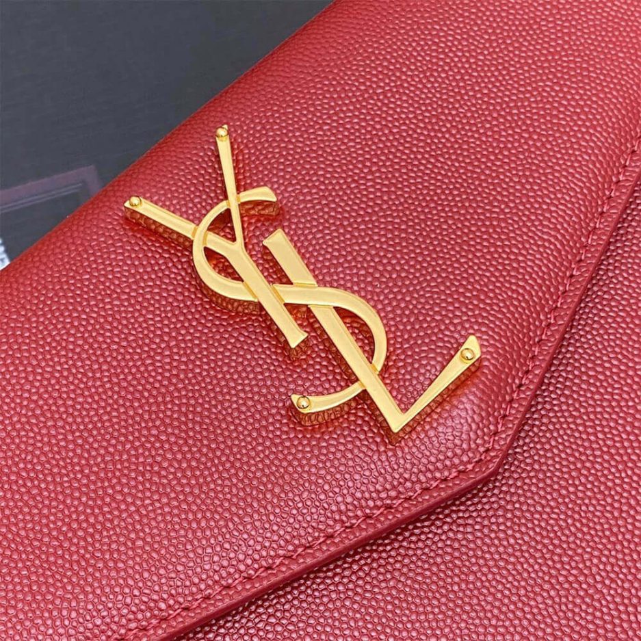YSL UPTOWN POUCH IN GRAIN DE POUDRE EMBOSSED LEATHER