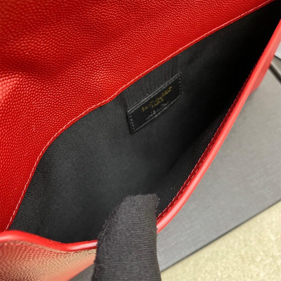 YSL UPTOWN POUCH IN GRAIN DE POUDRE EMBOSSED LEATHER