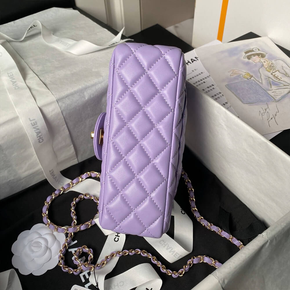 Ch*el mini flap bag with top handle