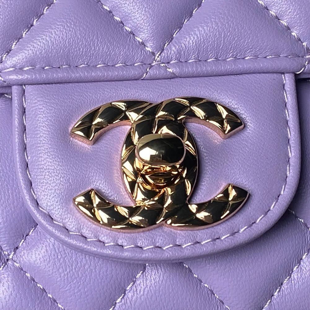 Ch*el mini flap bag with top handle