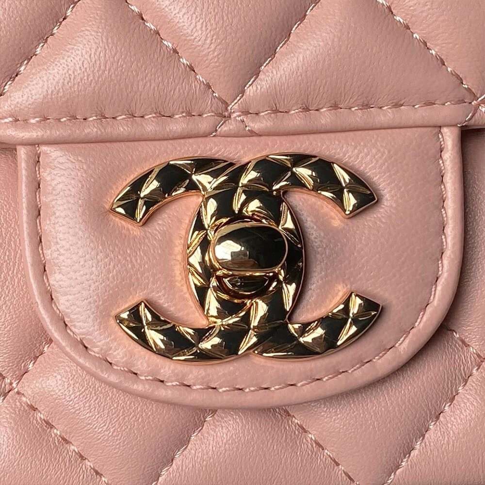 Ch*el mini flap bag with top handle
