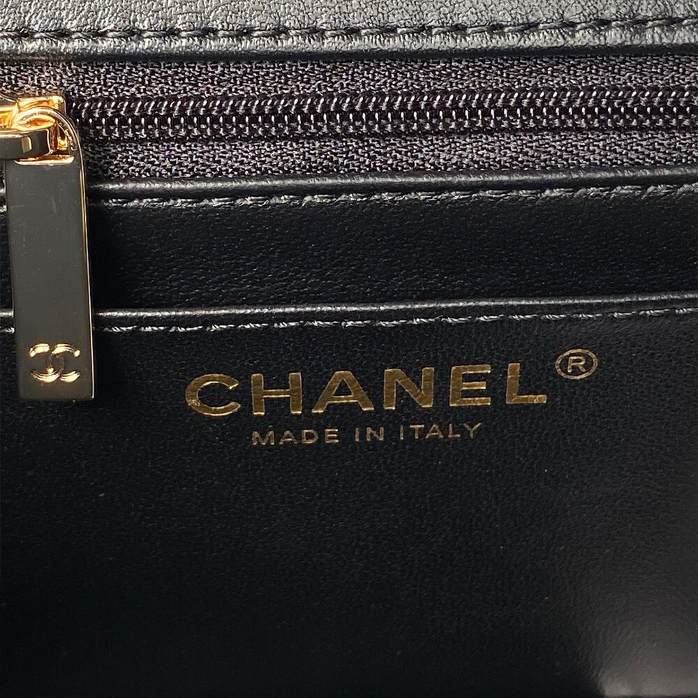 Ch*el mini flap bag with top handle