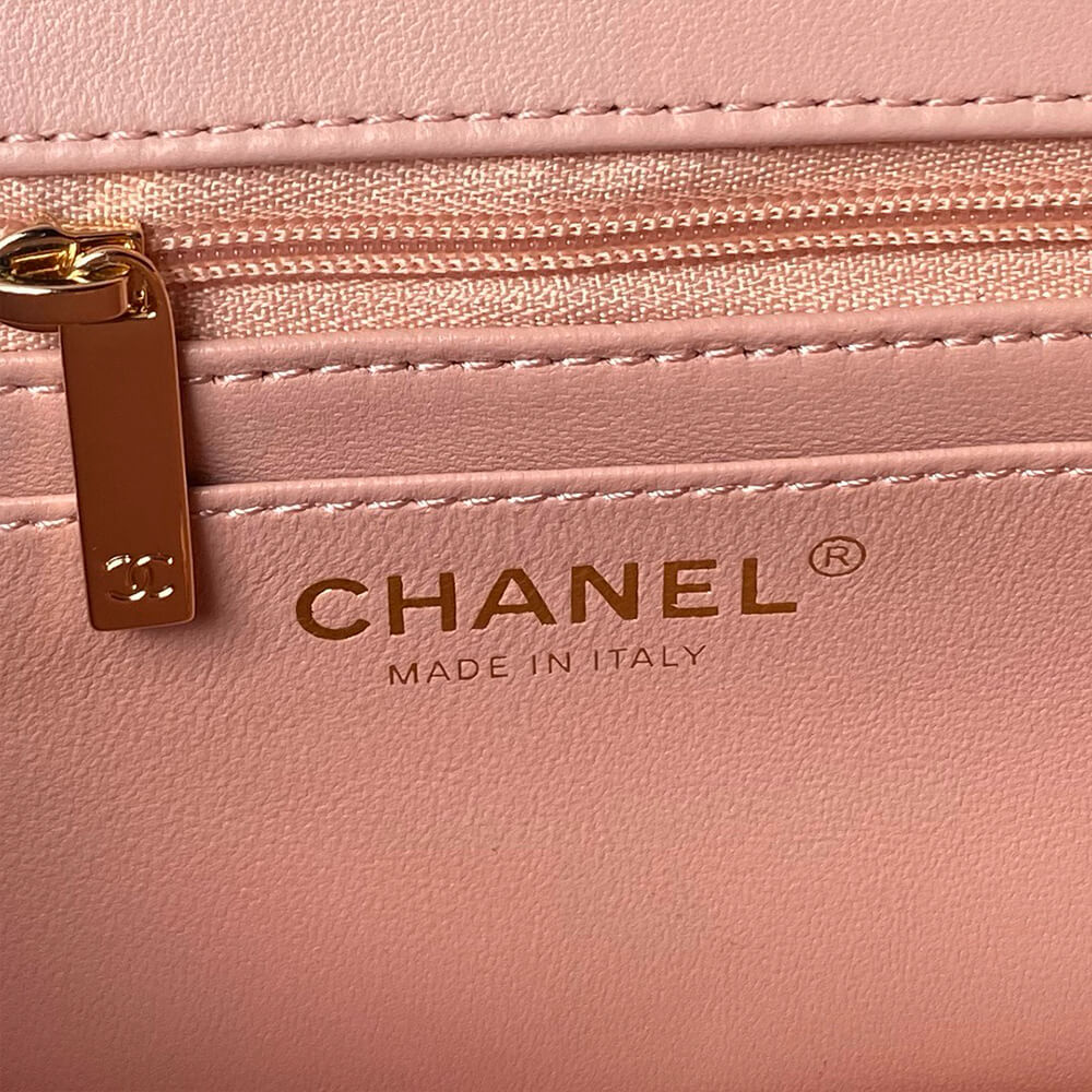 Ch*el mini flap bag with top handle