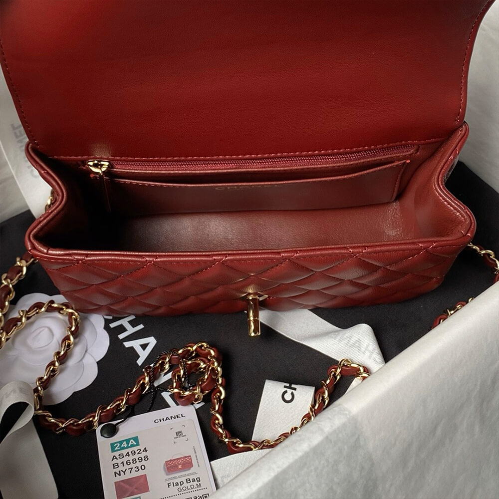 Ch*el mini flap bag with top handle