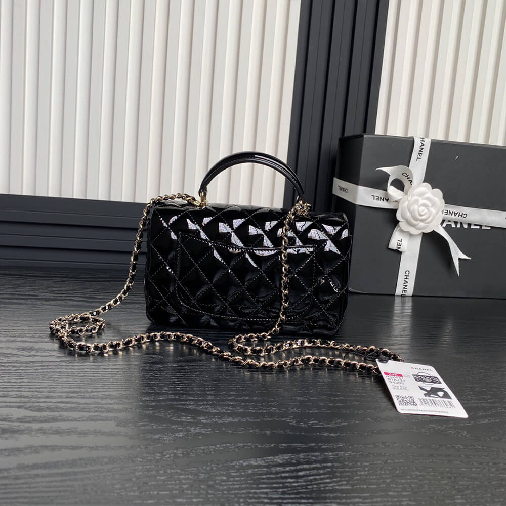 Ch*el mini classic handbag with top handle