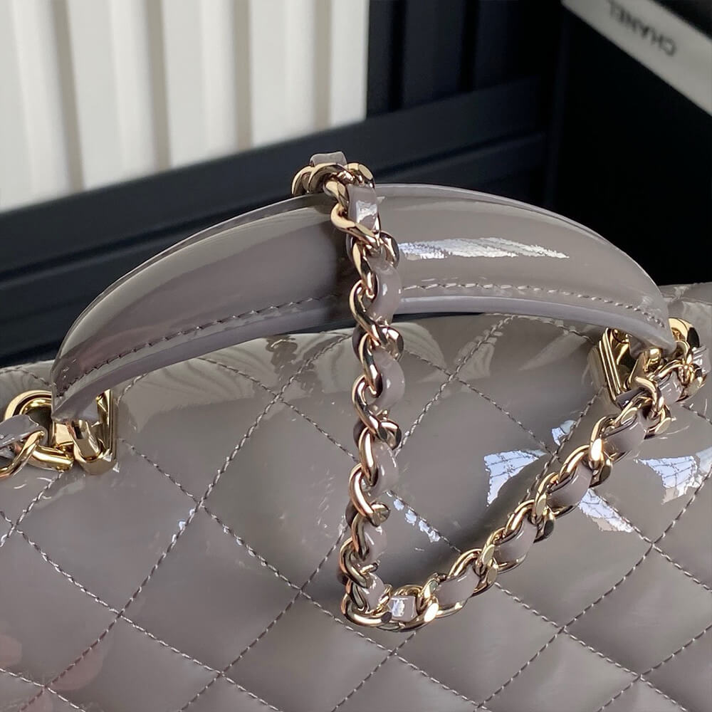 Ch*el mini classic handbag with top handle