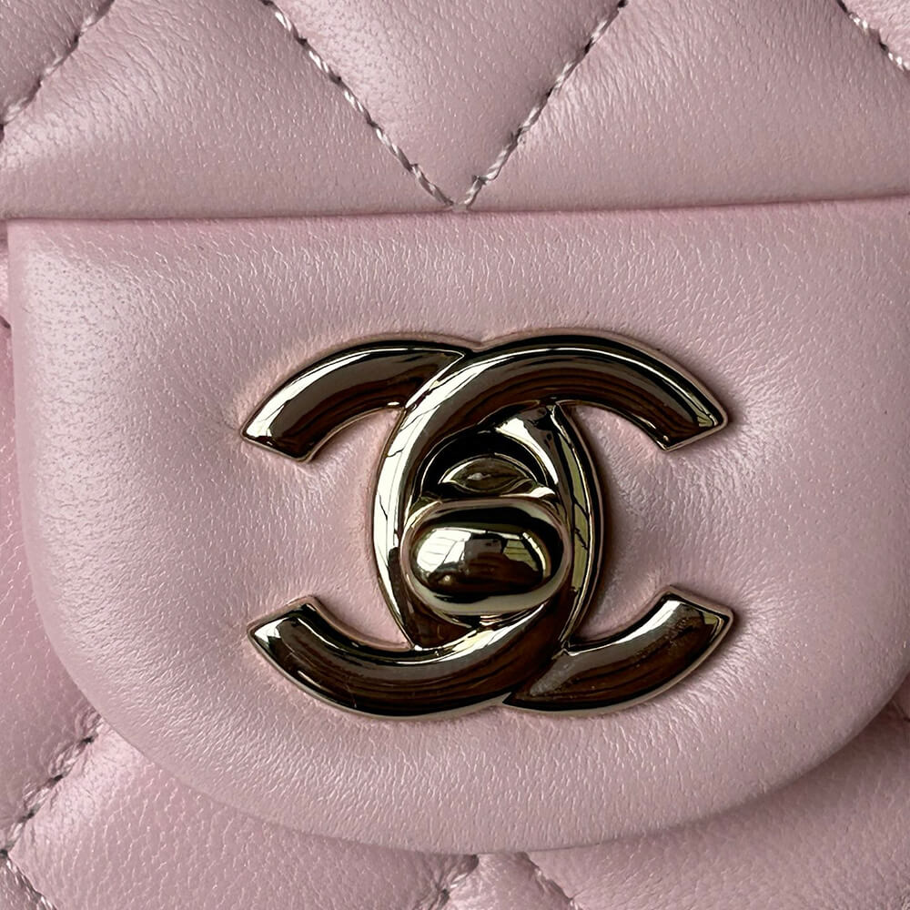 Ch*el mini classic handbag with top handle