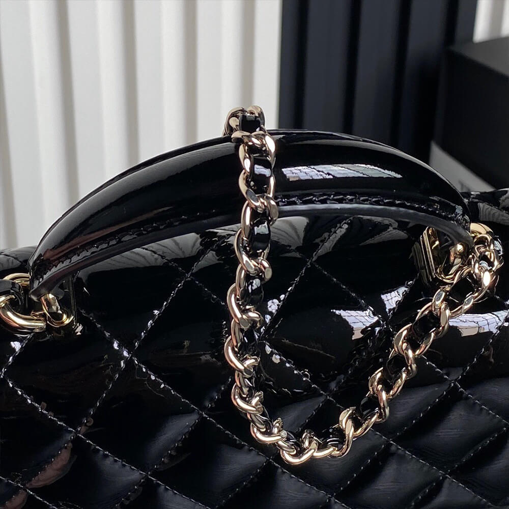 Ch*el mini classic handbag with top handle